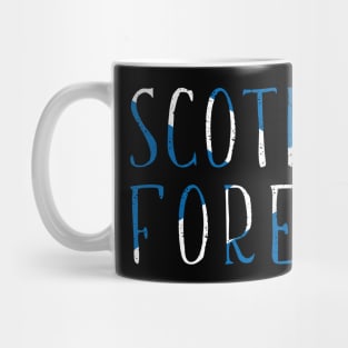 SCOTLAND FOREVER, Scottish Saltire Flag Text Slogan Mug